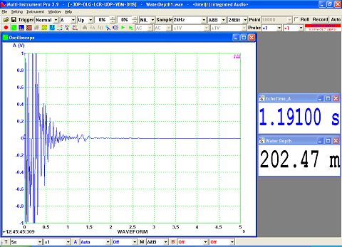 VT-USB-Oscilloscope-Echo-Time-Measurement